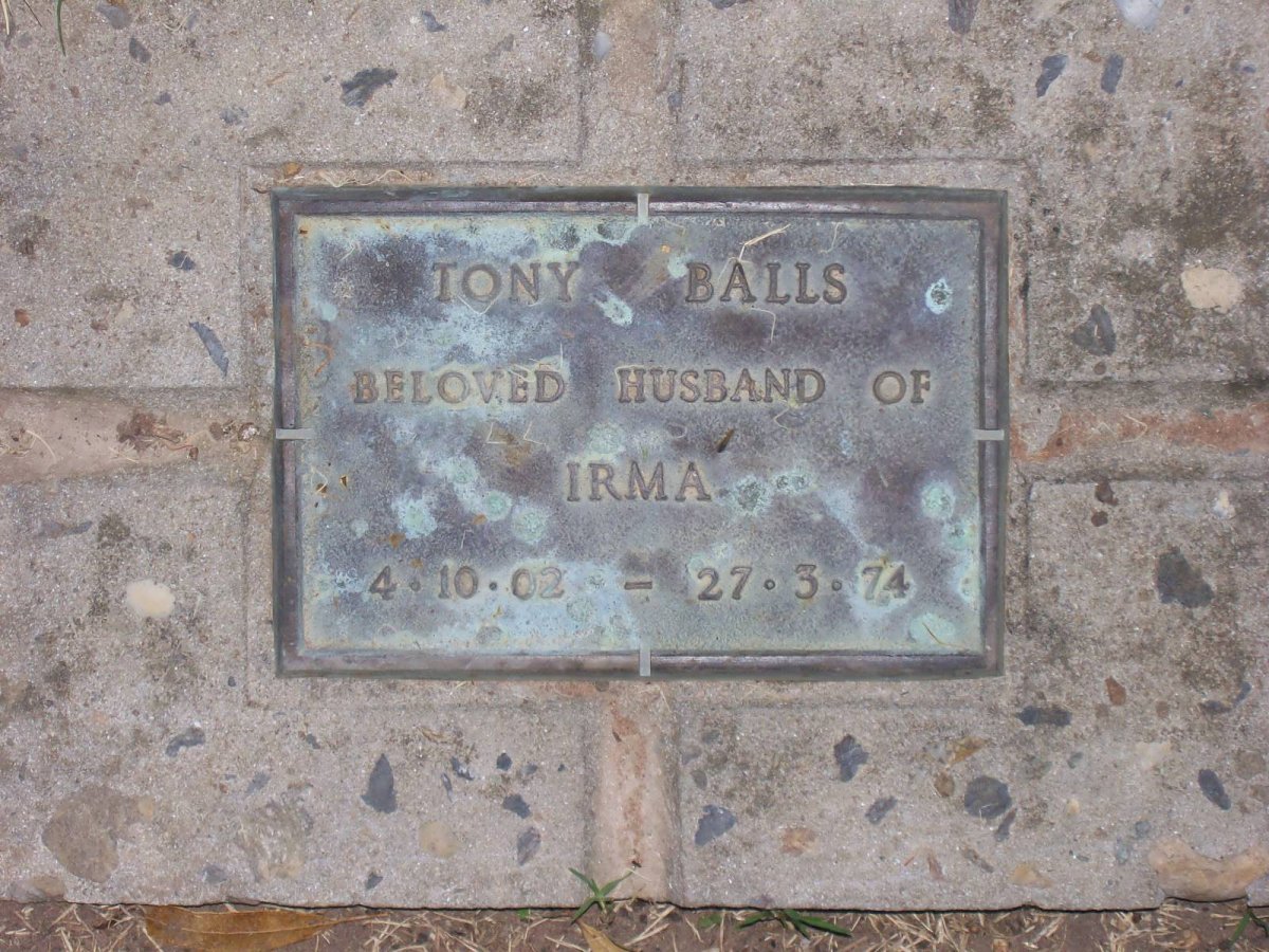 BALLS Tony 1902-1974