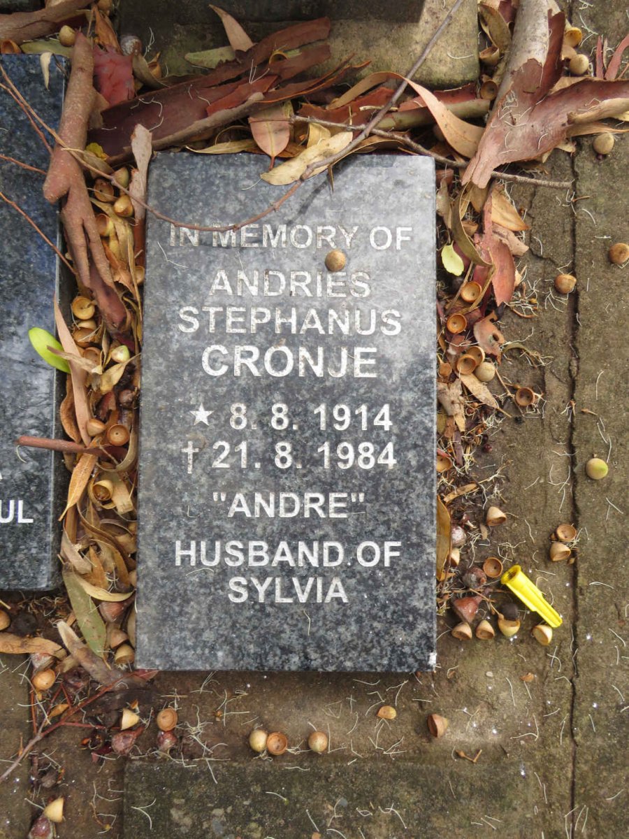 CRONJE Andries Stephanus 1914-1984