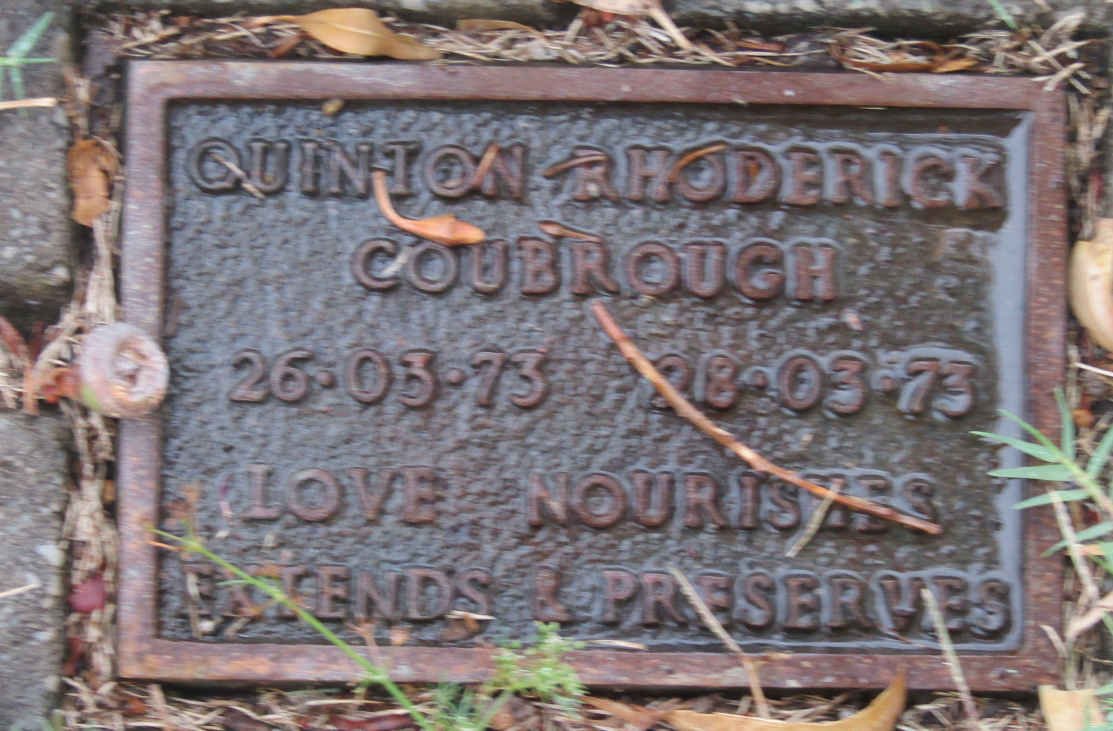 COUBROUGH Quinton Rhoderick 1973-1973