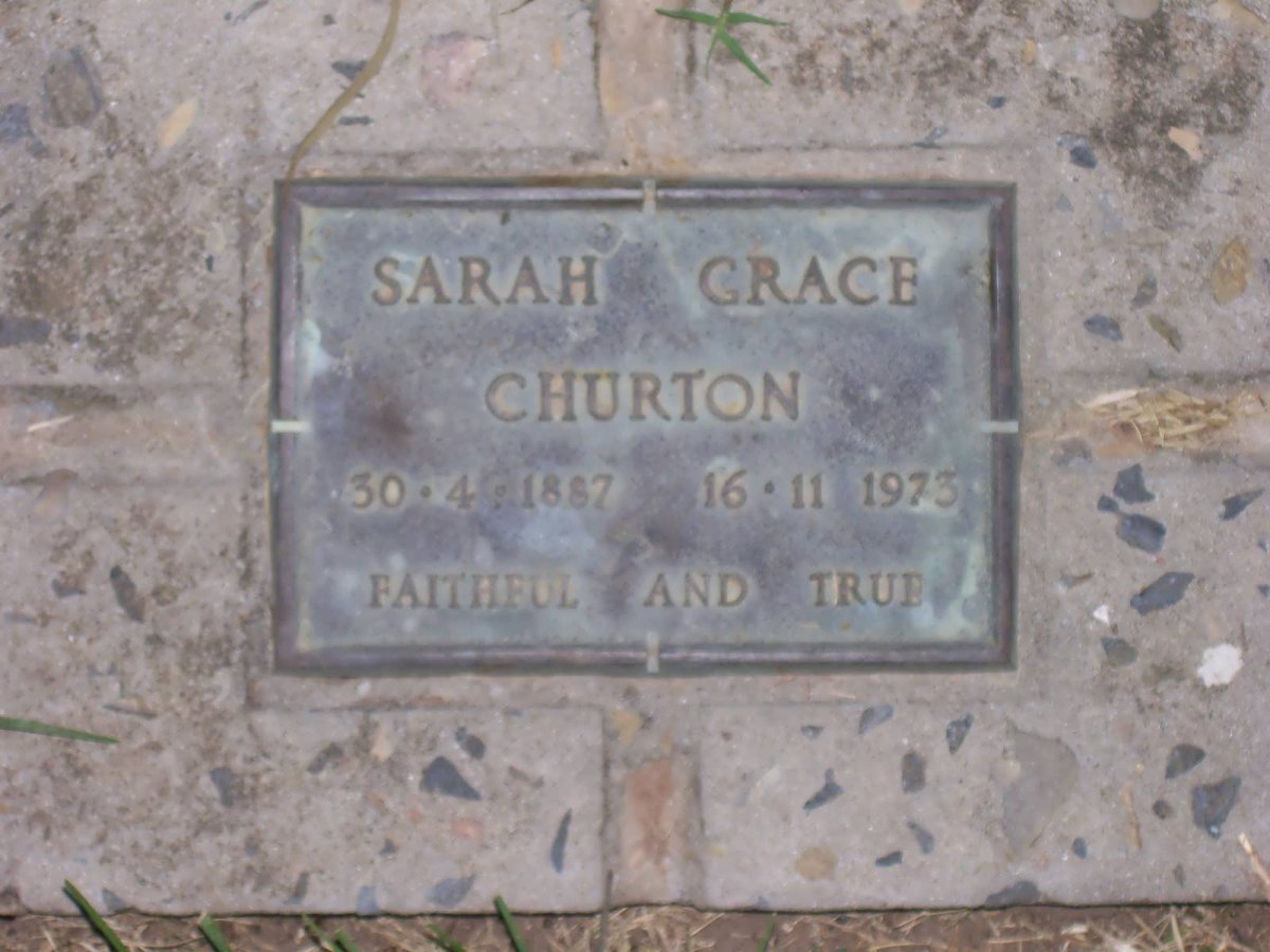 CHURTON Sarah Grace  1887-1973