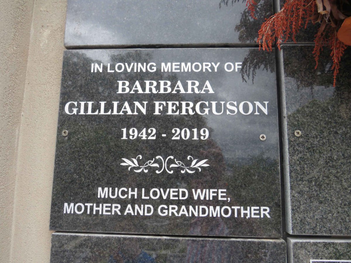 FERGUSON Barbara Gillian 1942-2019