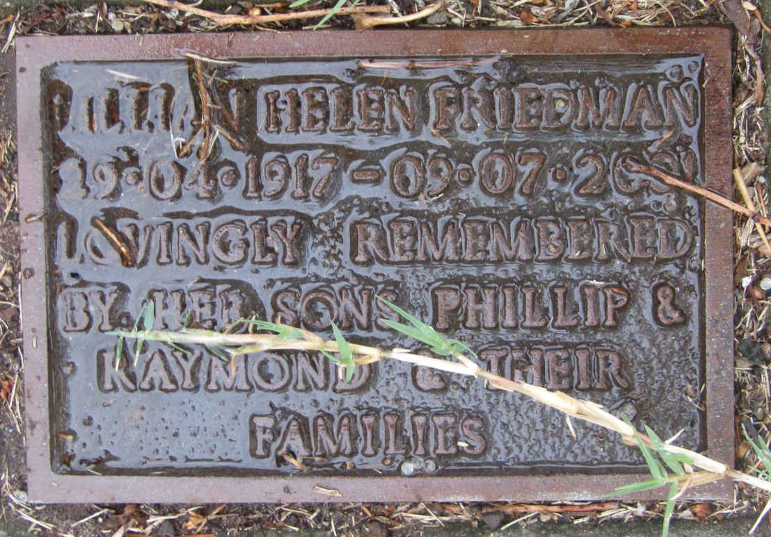 FRIEDMAN Lillian Helen 1917-2001