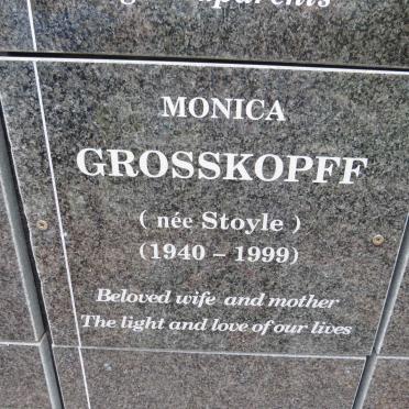 GROSSKOPFF Monica nee STOYLE 1940-1999