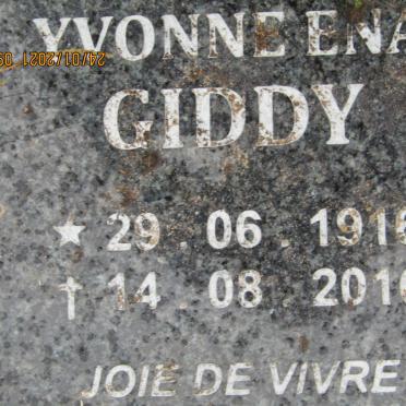 GIDDY Yvonne Ena 1916-2016