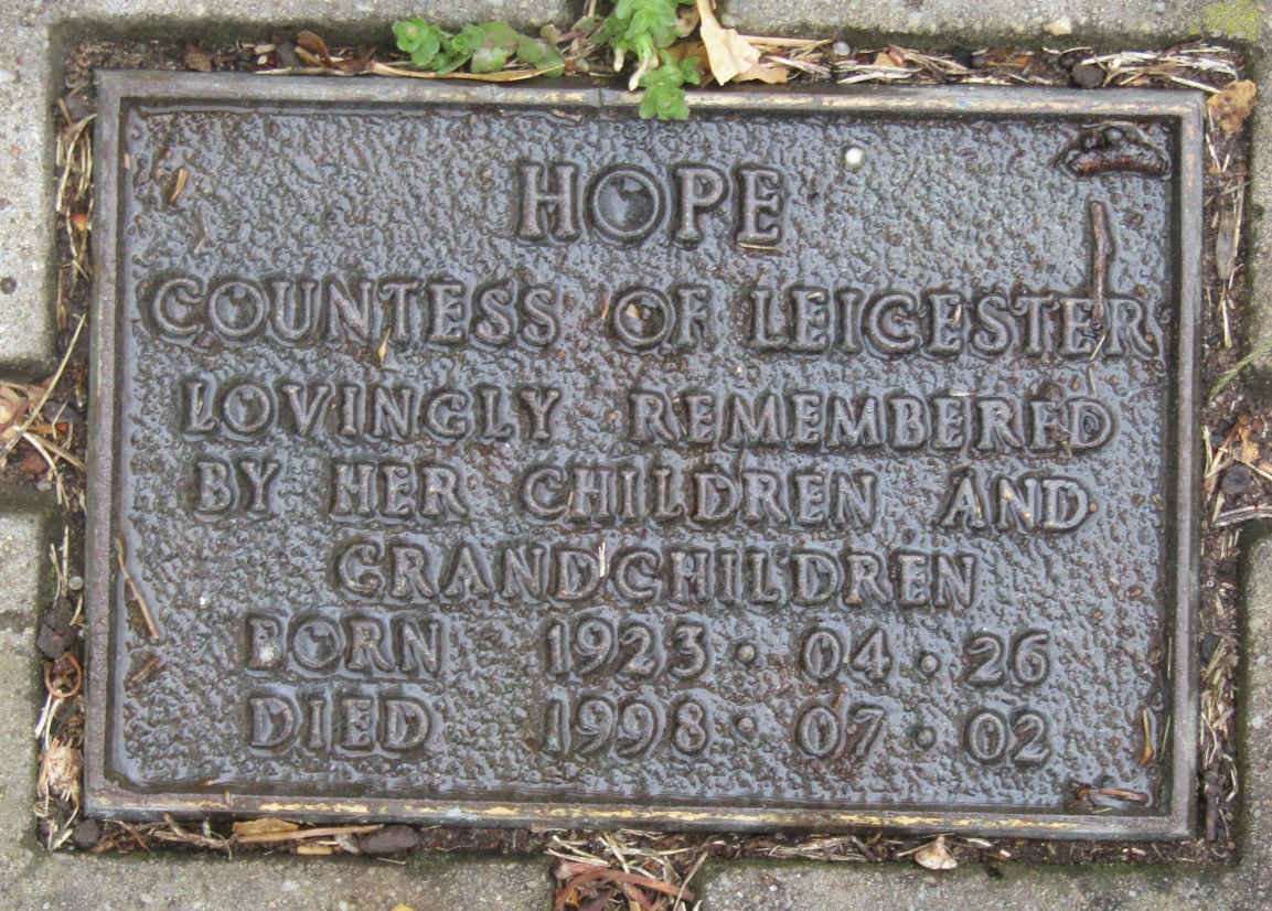 HOPE Countess of Leicester 1923-1998