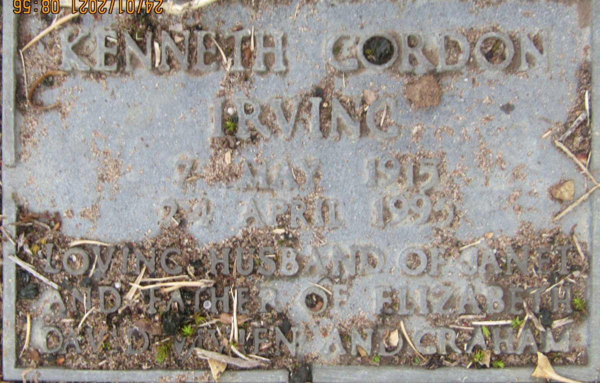 IRVING Kenneth Gordon 1915-1995