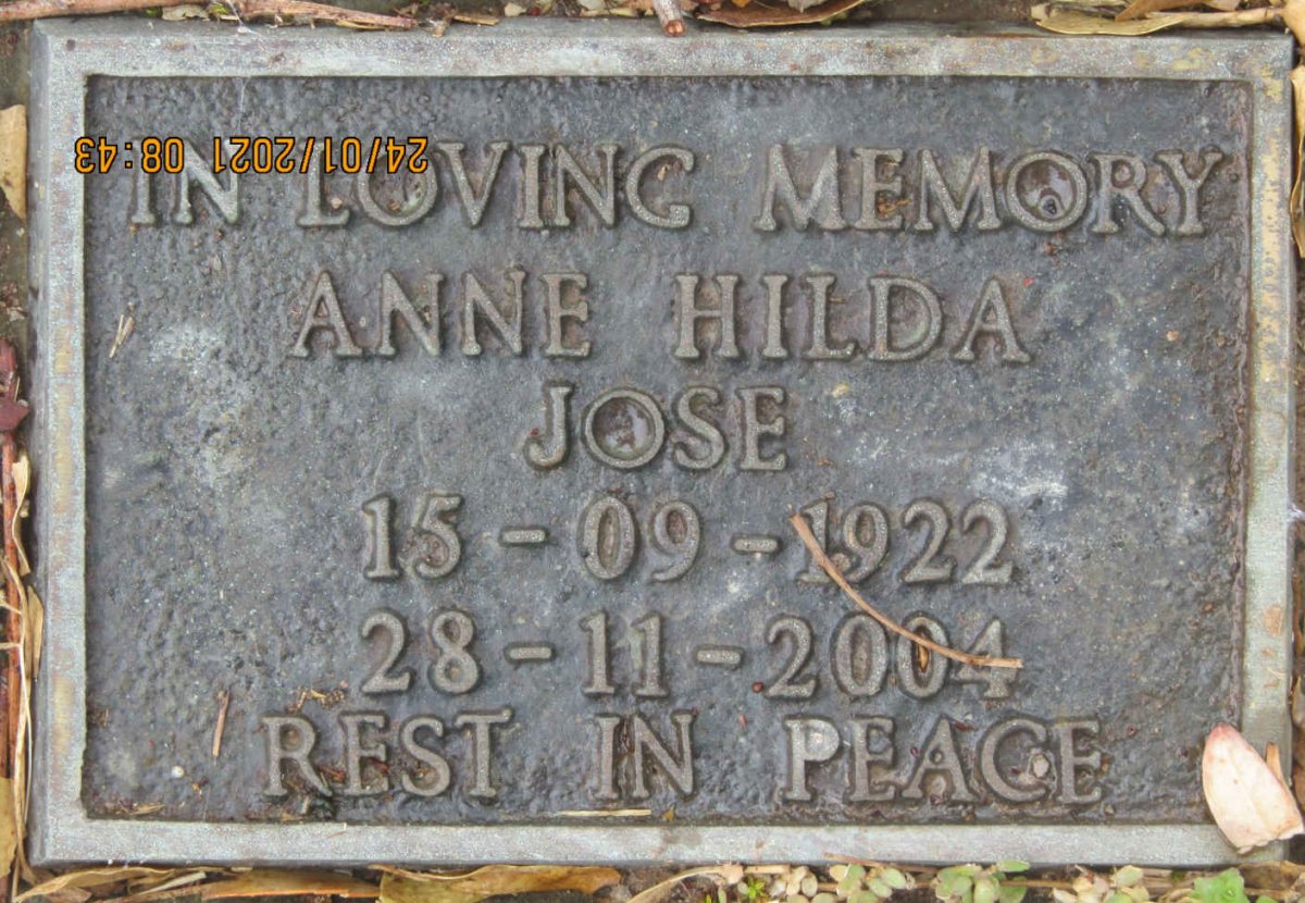 JOSE Anne Hilda 1922-2004