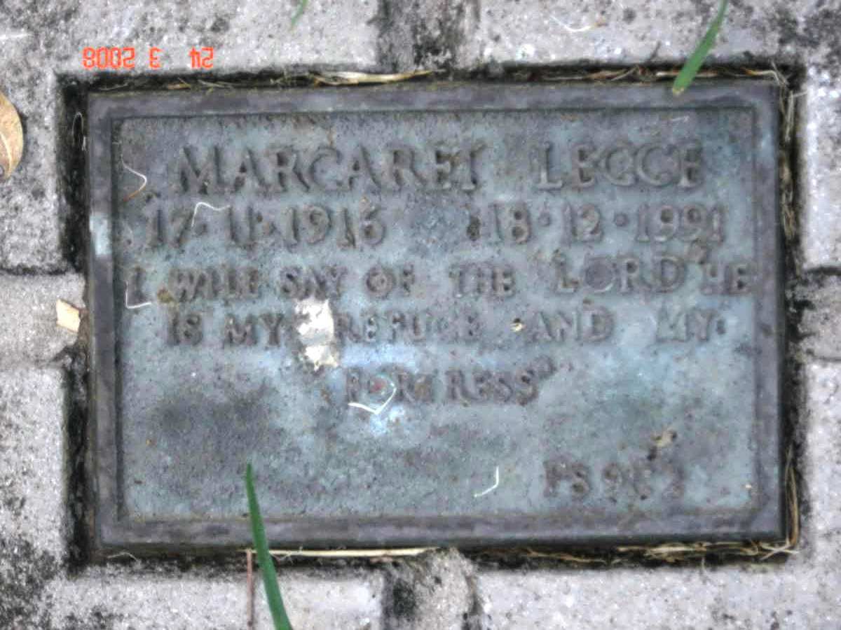 LEGGE Margaret 1916-1991