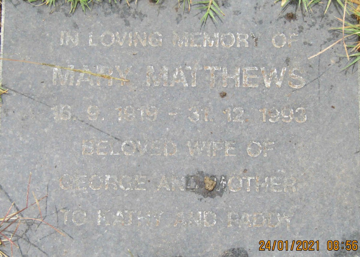 MATTHEWS Mary 1919-1993