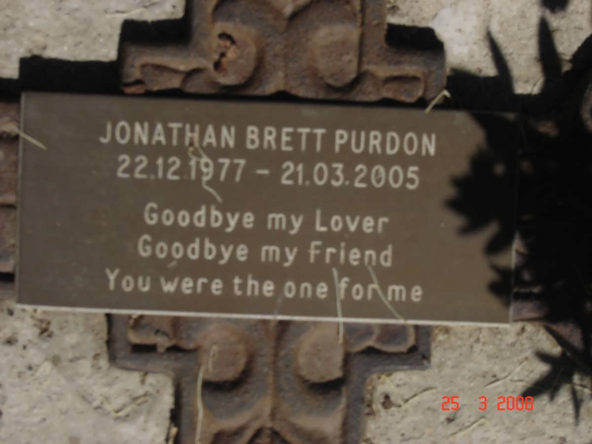 PURDON Jonathan Brett 1977-2005
