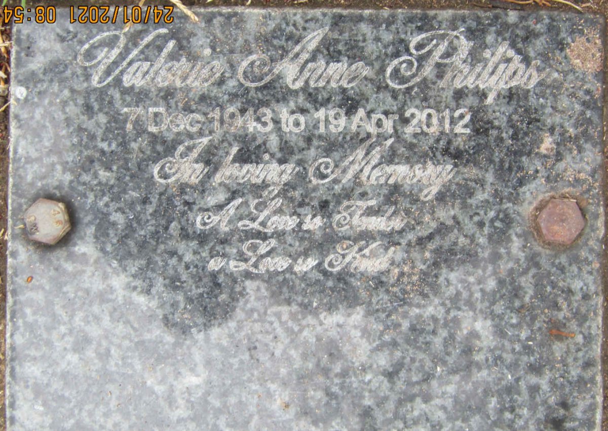 PHILIPS Valerie Anne 1943-2012