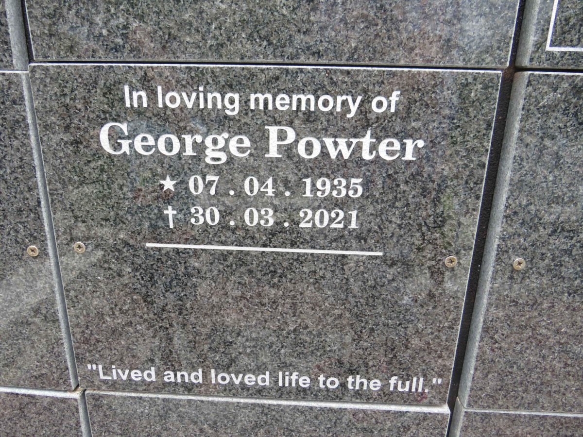 POWTER George 1935-2021