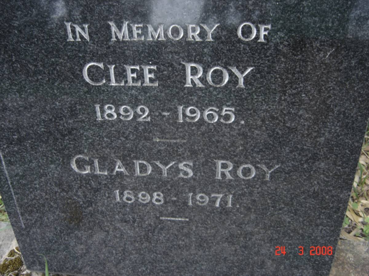 ROY Clee 1892-1965 &amp; Gladys 1898-1971
