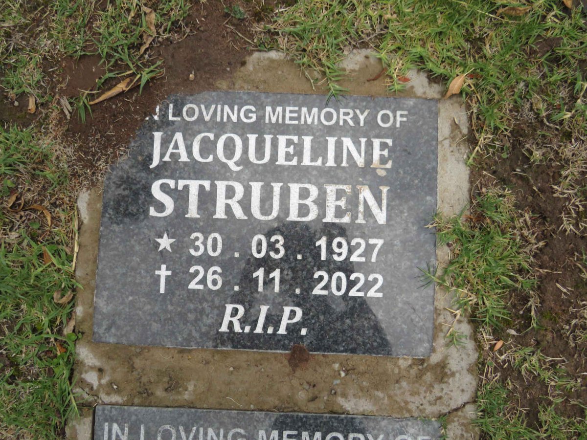 STRUBEN Jacqueline 1927-2022
