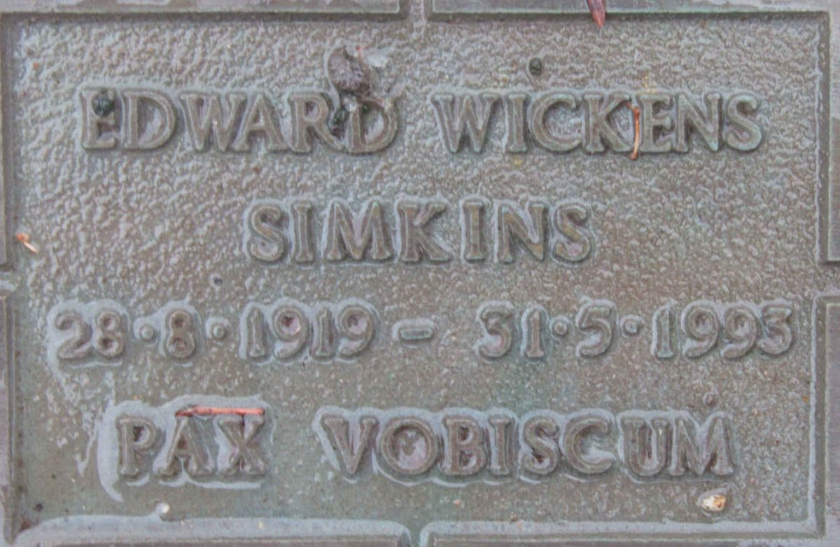 SIMKINS Edward Wickens 1919-1993