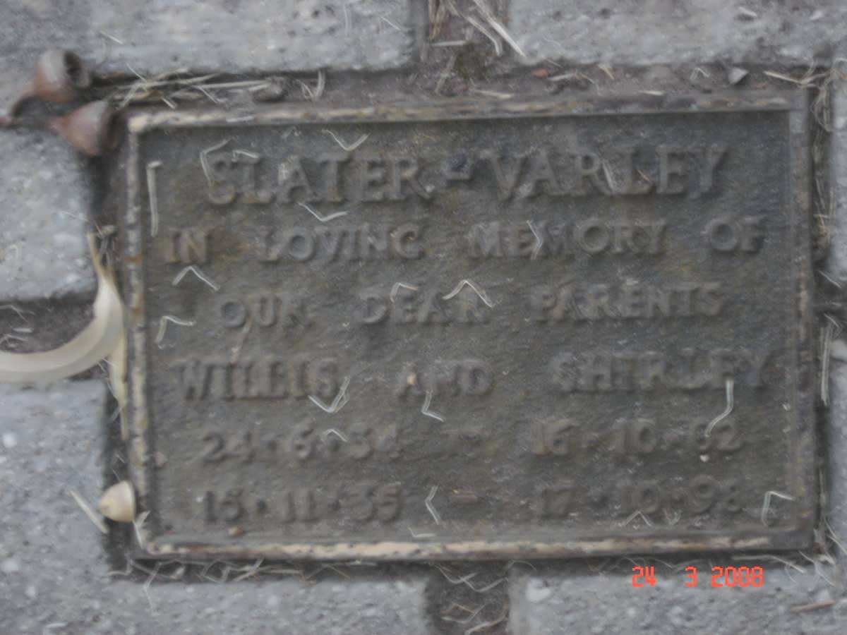 SLATER-VARLEY Willis 1934-19?2 &amp; Shirley 1935-1998