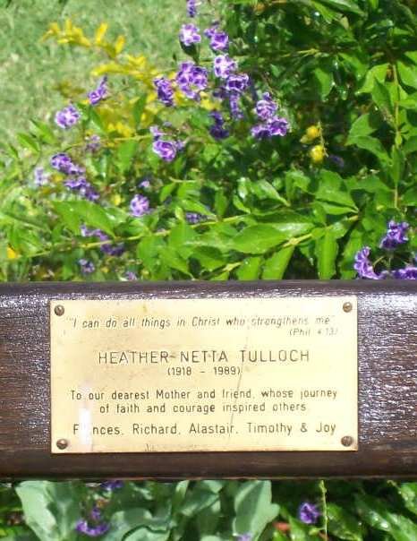 TULLOCH Heather-Netta 1918-1989