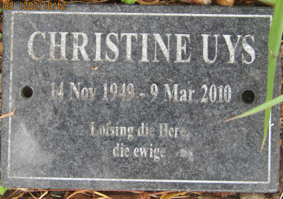 UYS Christine 1949-2010
