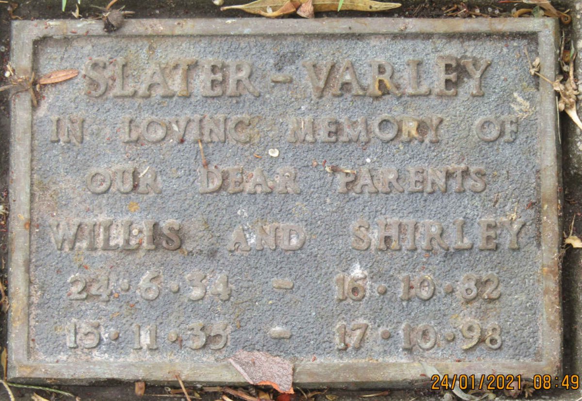 VARLEY Willis, SLATER 1934-1982 &amp; Shirley 1935-1998