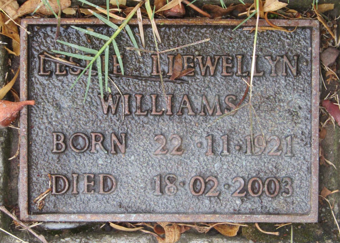 WILLIAMS Leslie Llewellyn 1921-2003