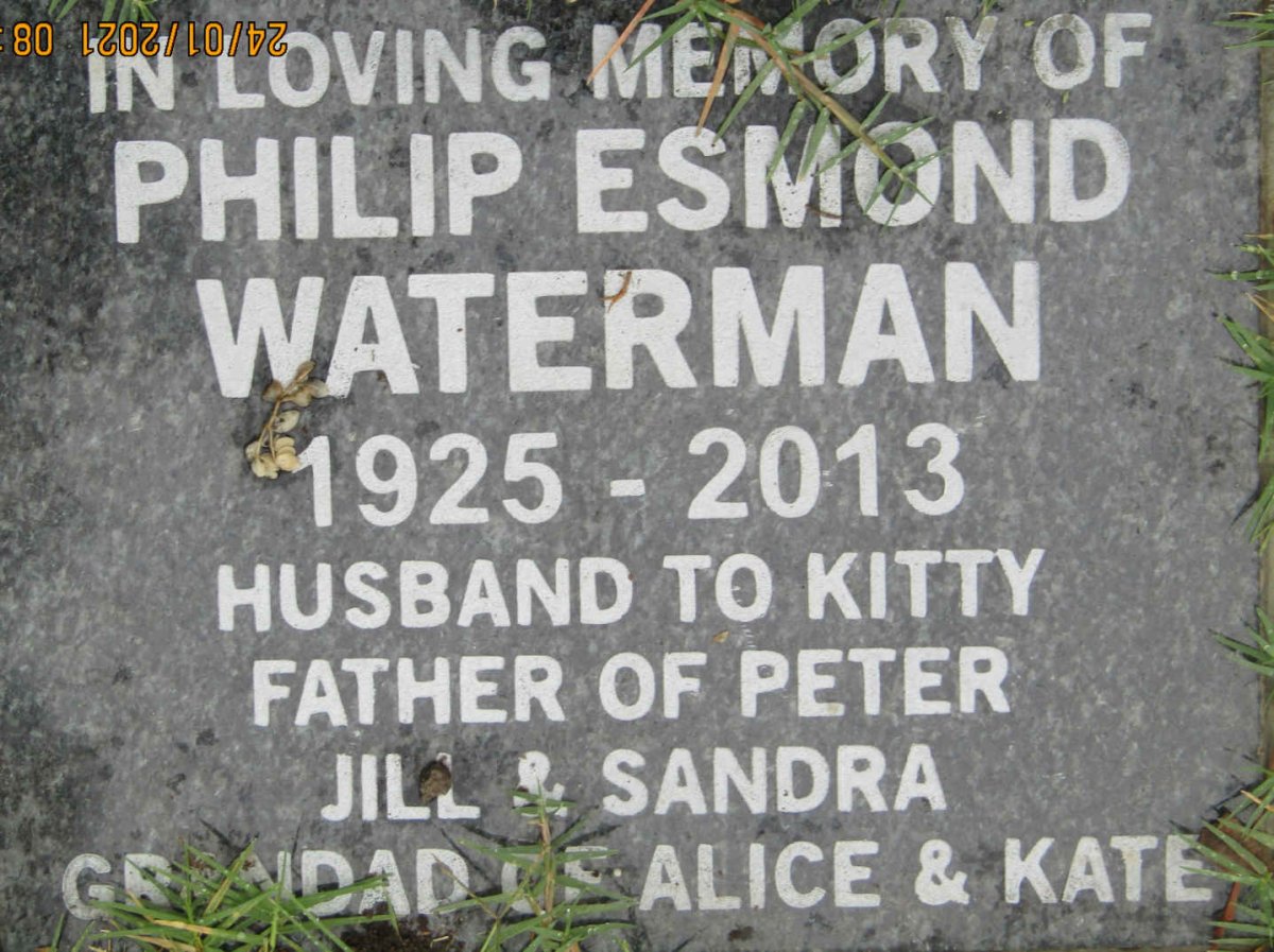 WATERMAN Philip Esmond 1925-2013