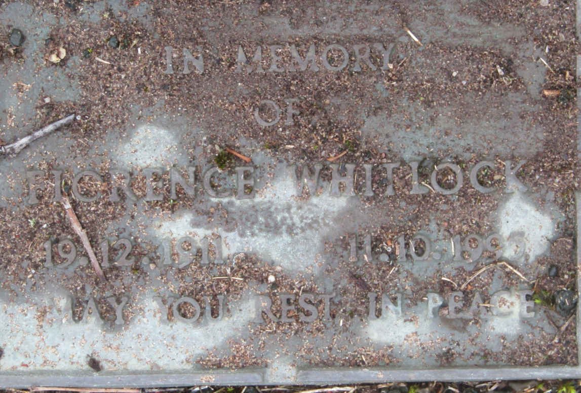 WHITLOCK Florence 1911-1995