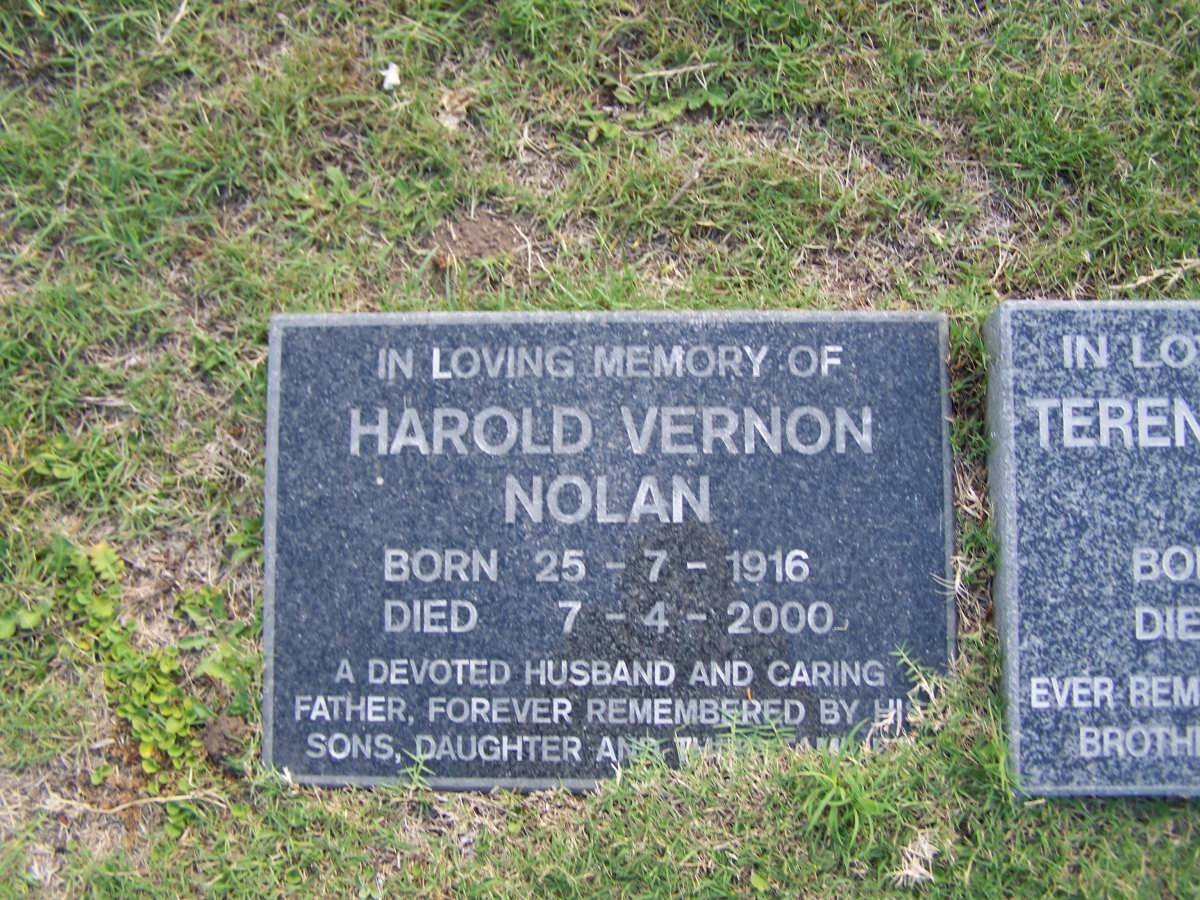 NOLAN Harold Vernon 1916-2000