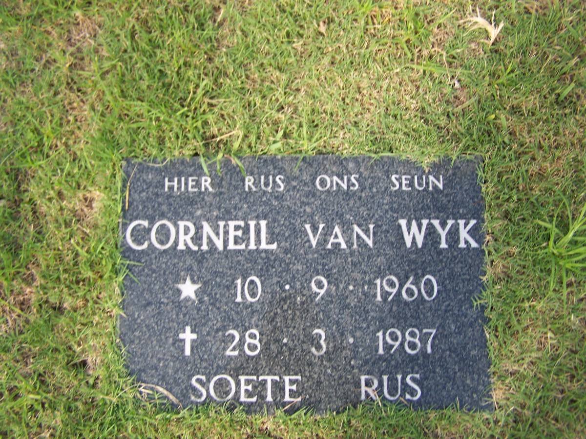 WYK Corneil, van 1960-1987