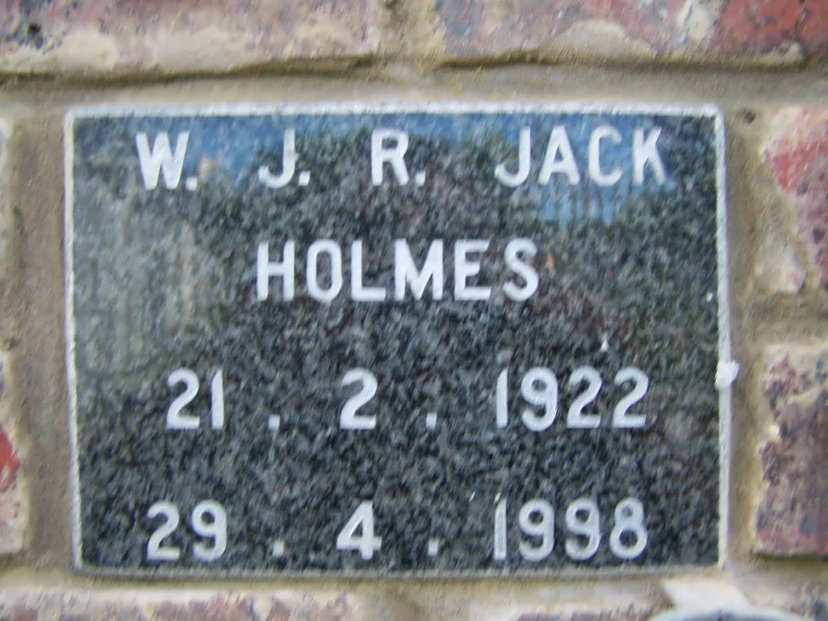 HOLMES W.J.R. 1922-1998