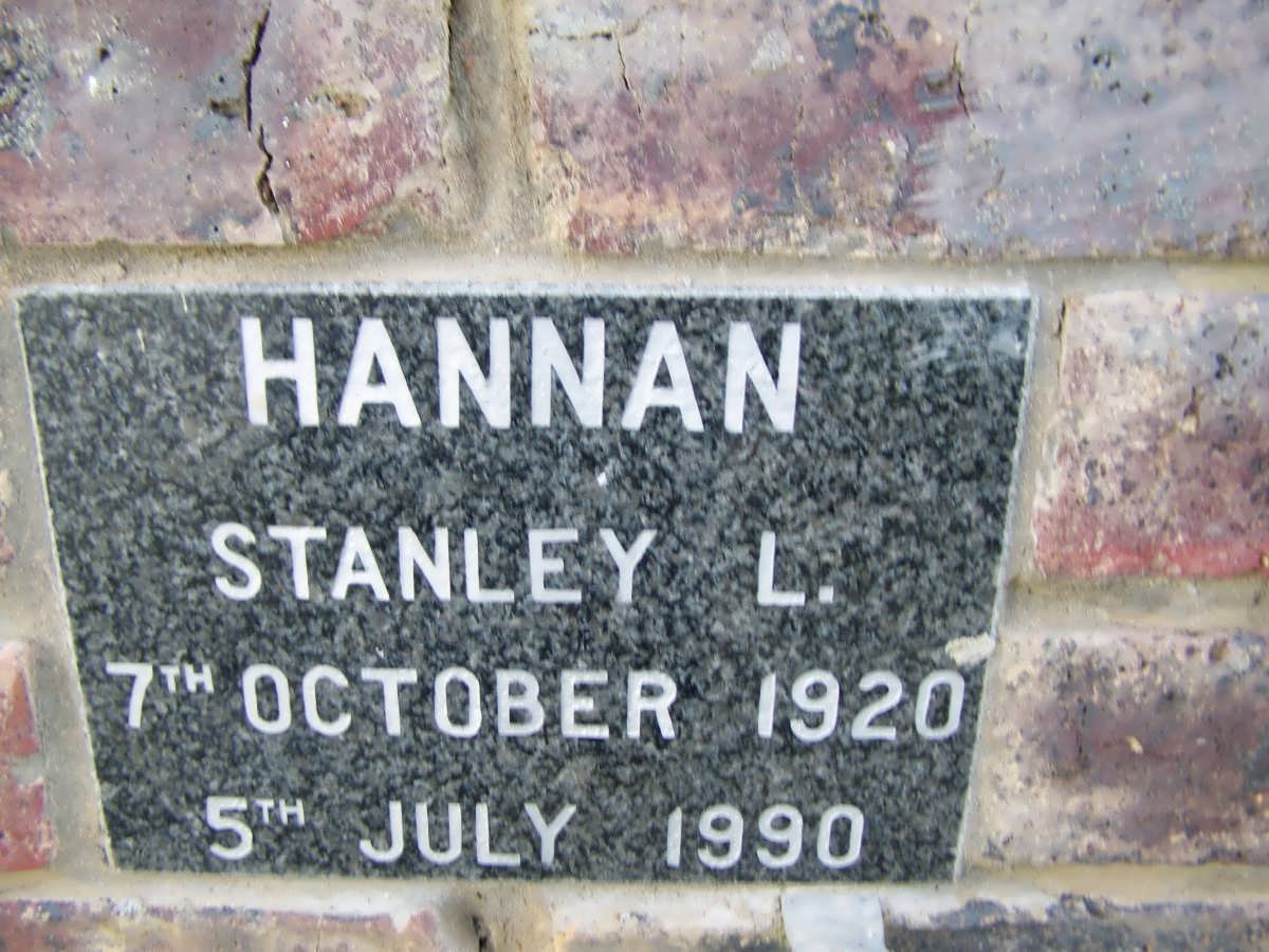HANNAN Stanley L. 1920-1990