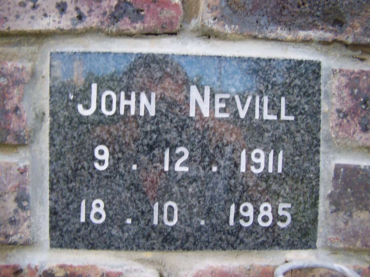 NEVILL John 1911-1985