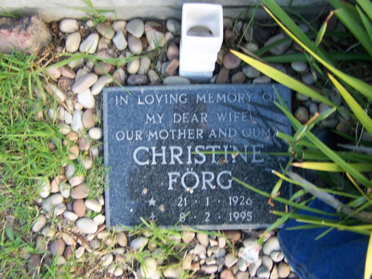 FORG Christine 1926-1995