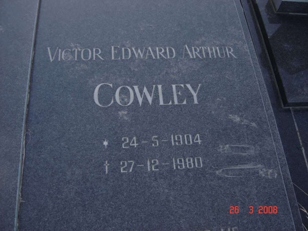 COWLEY Victor Edward Arthur 1904-1980