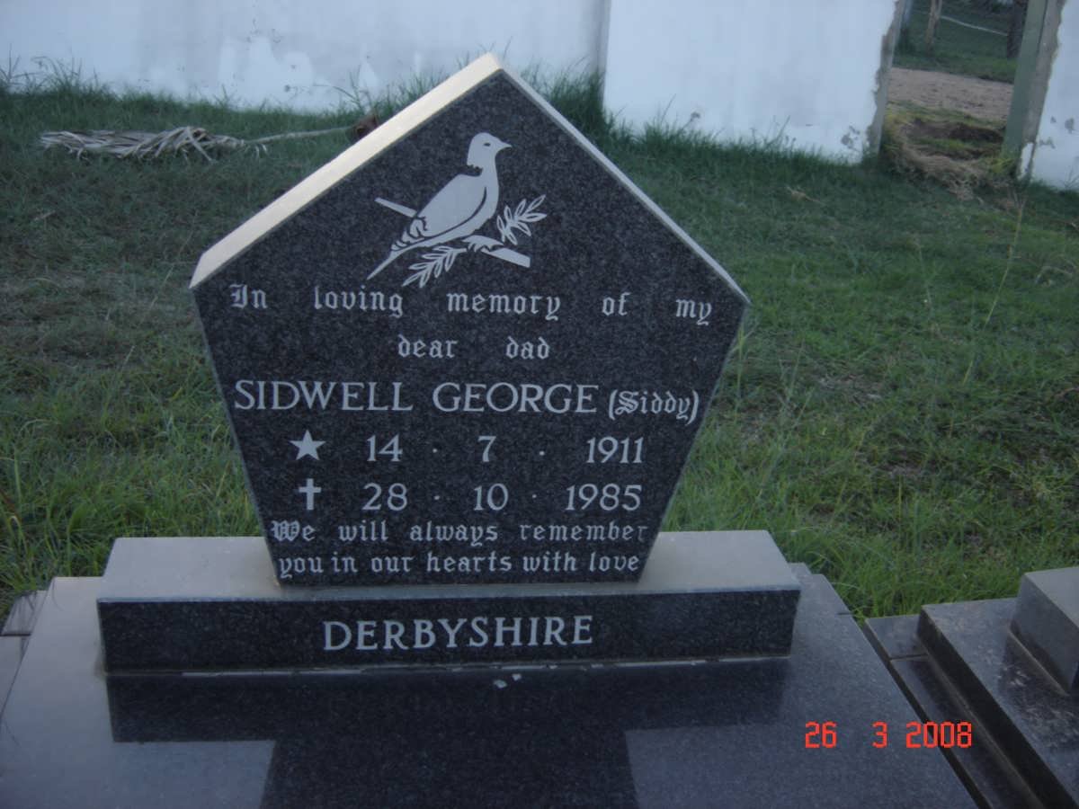 DERBYSHIRE Sidwell George 1911-1985