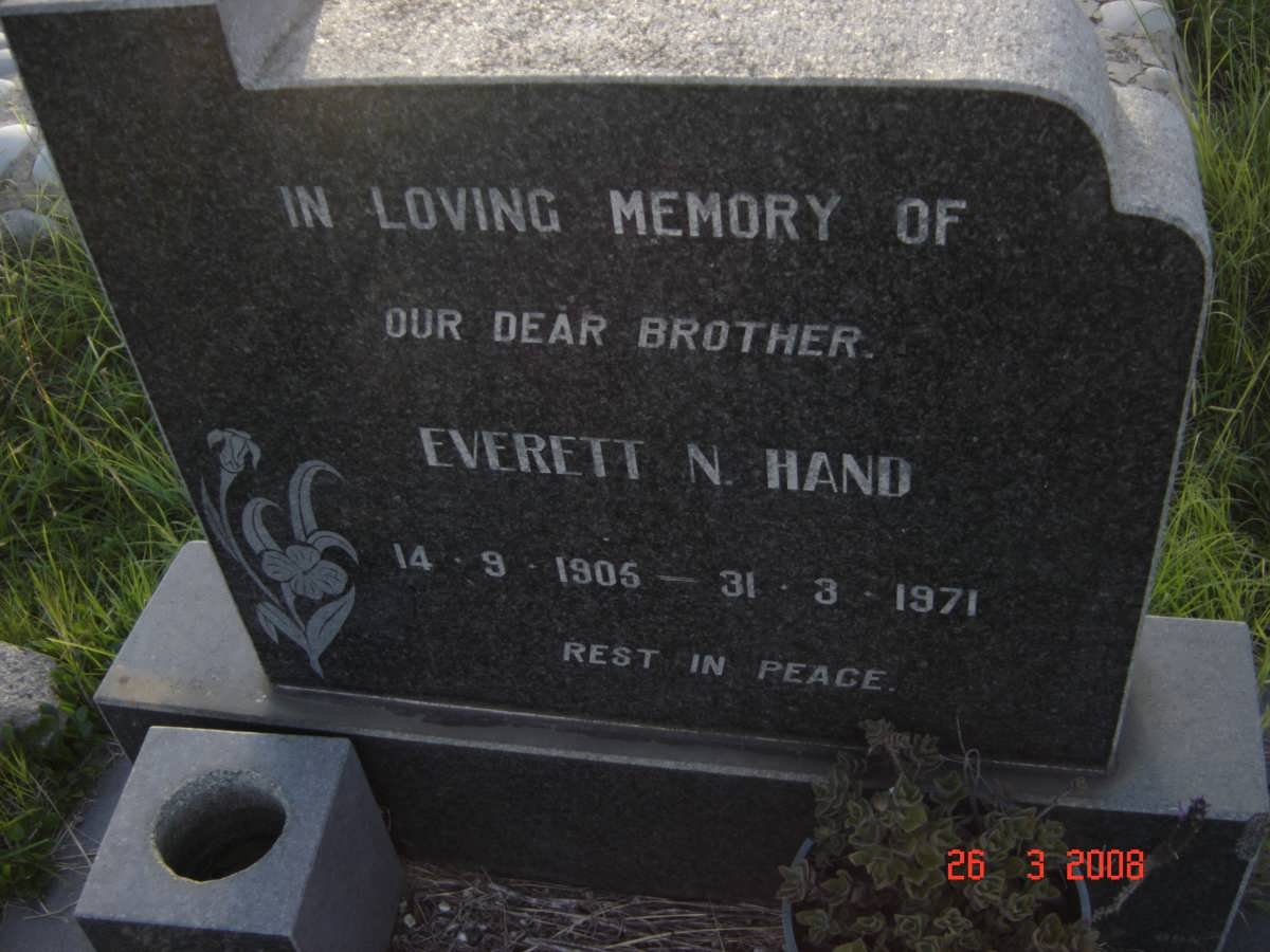 HAND Everett N. 1905-1971