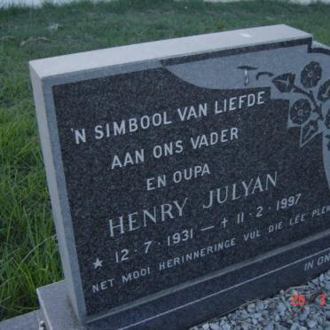 JULYAN Henry 1931-1997 &amp; Siffie 1932-1978