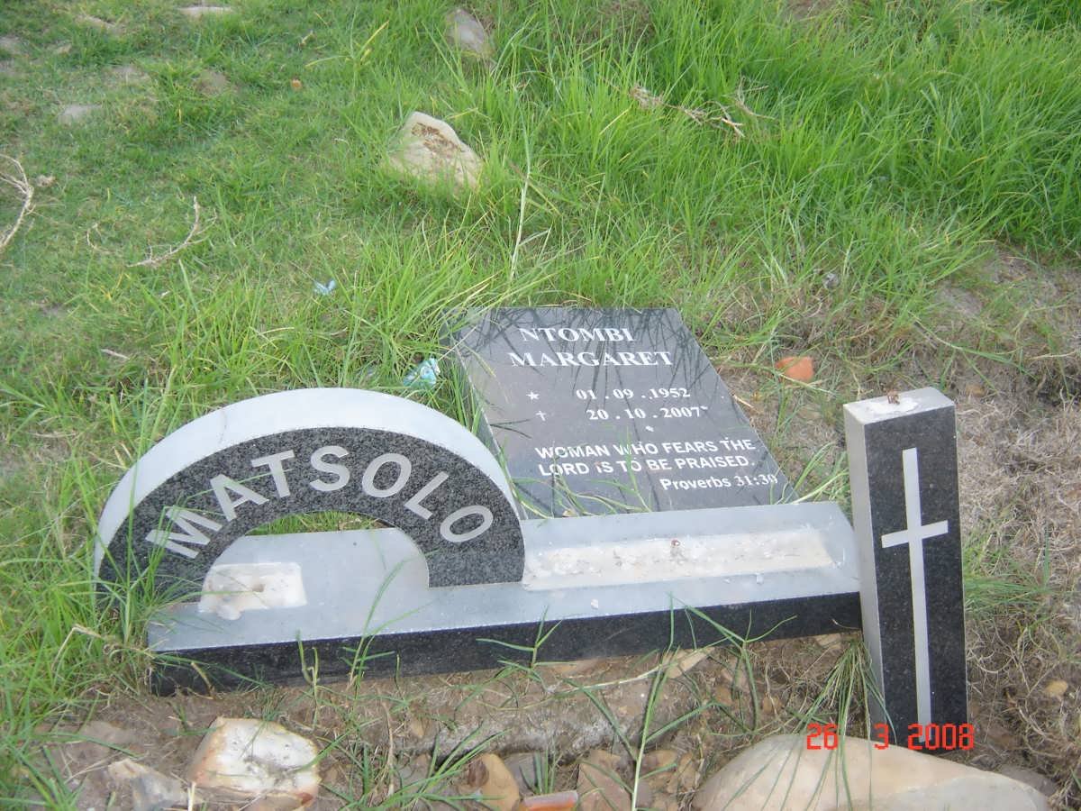 MATSOLO Ntombi Margaret 1952-2007