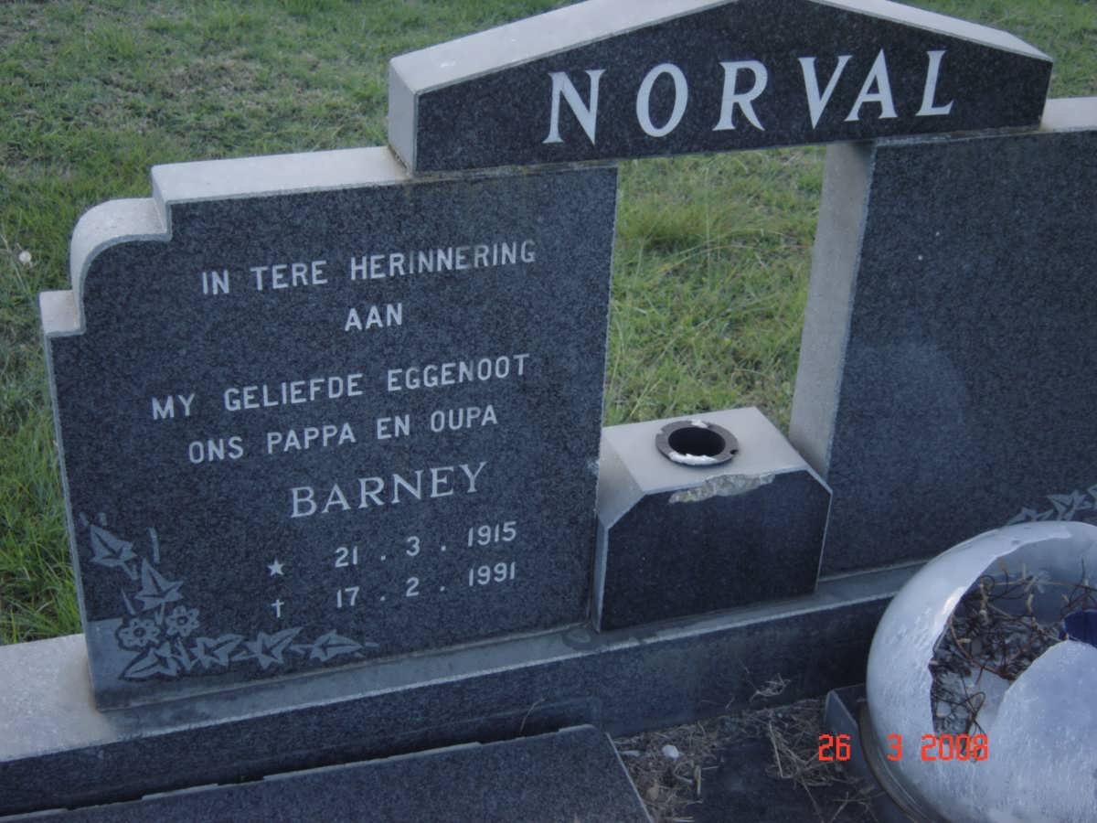 NORVAL Barney 1915-1991