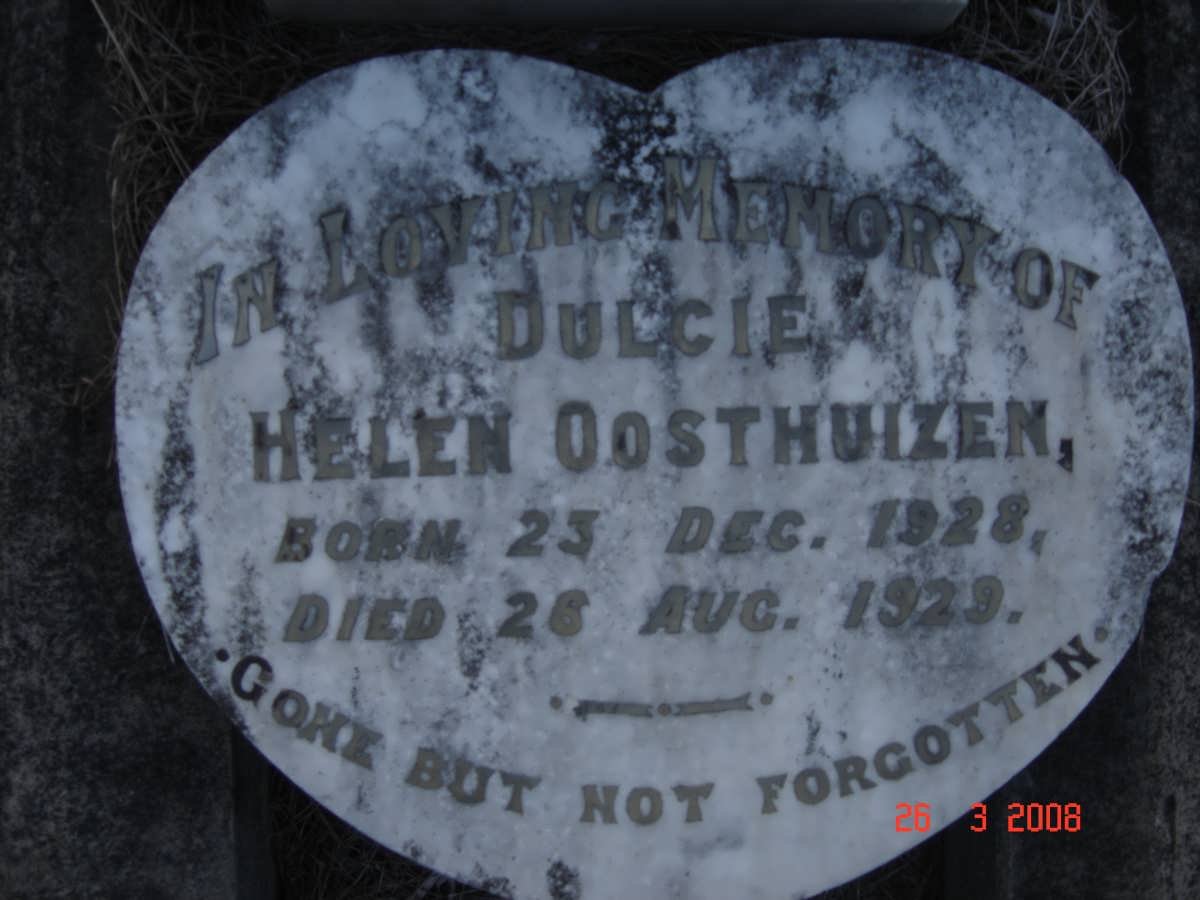 OOSTHUIZEN Dulcie Helen 1928-1929