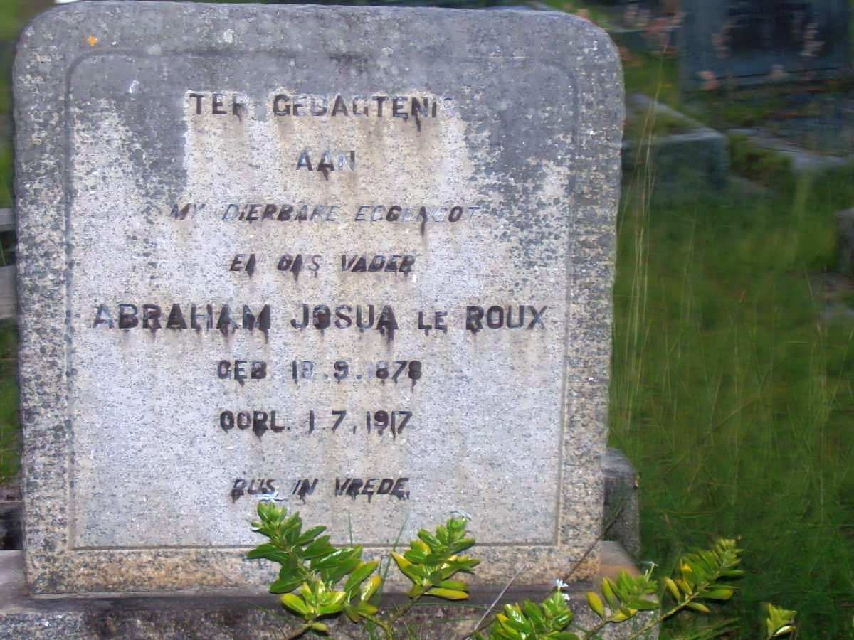 ROUX Abraham Josua, le 1878-1917