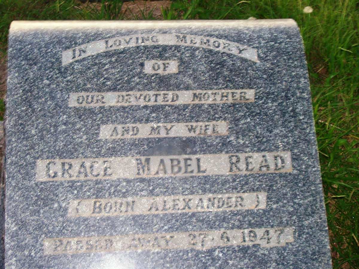 READ Grace Mabel nee ALEXANDER -1947