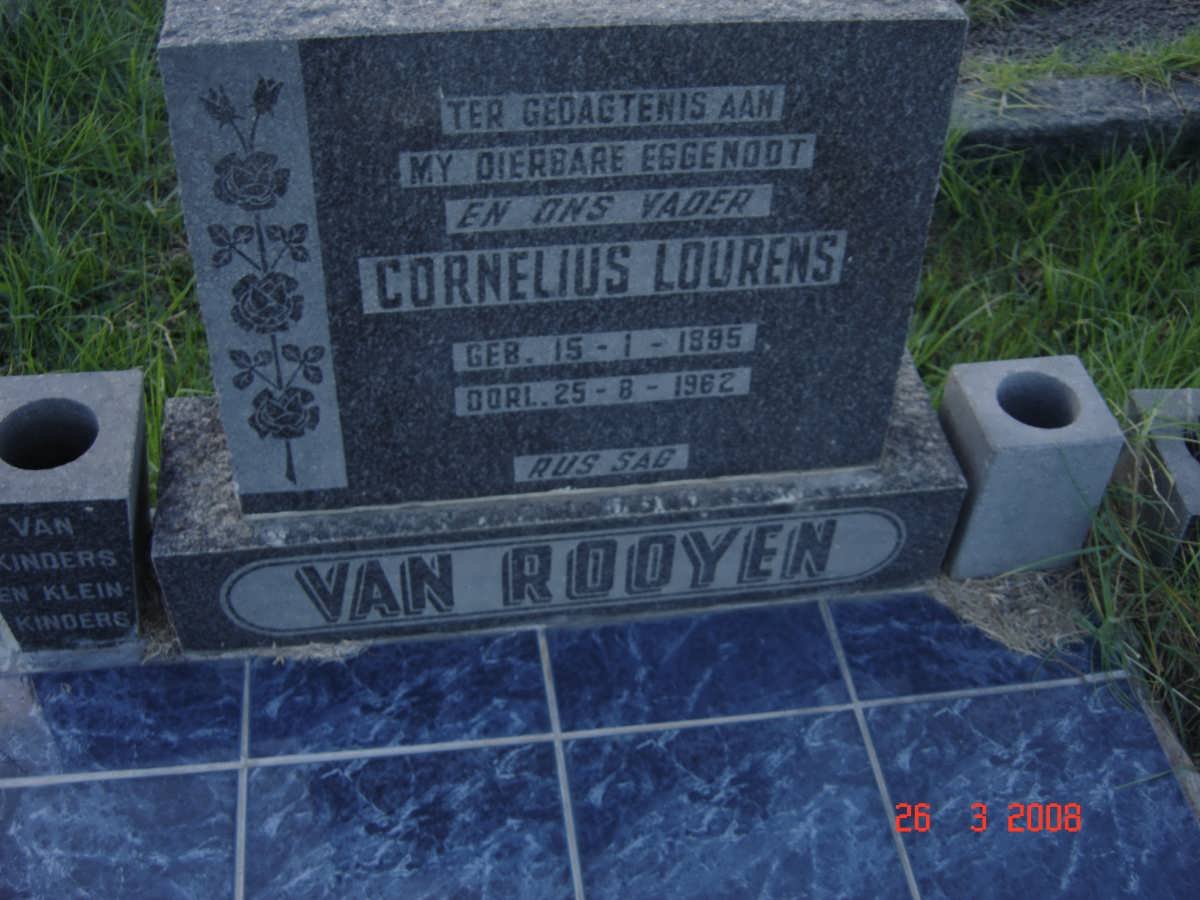 ROOYEN Cornelius Lourens, van 1885-1982