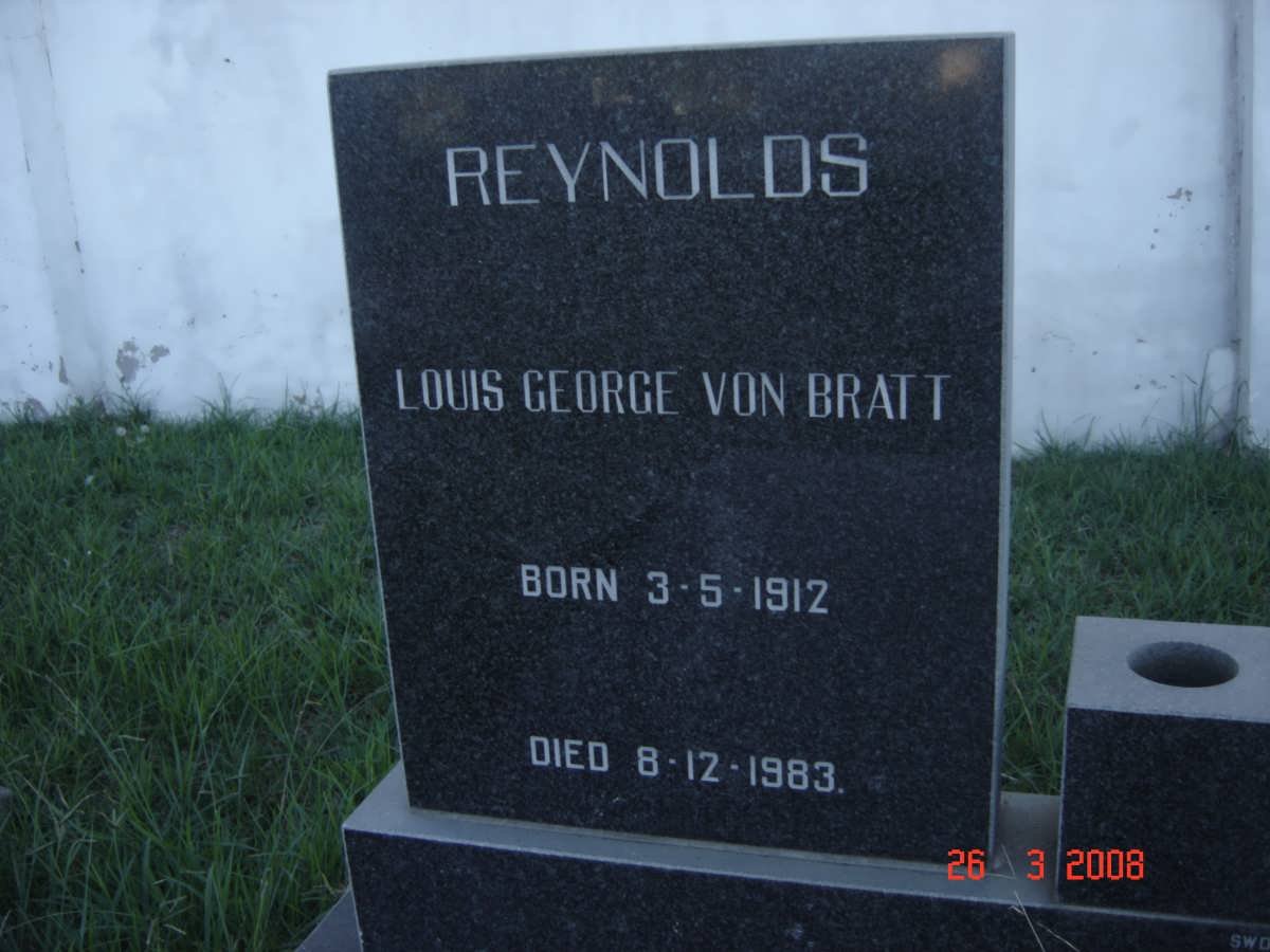 REYNOLDS Louis George von Bratt 1912-1983