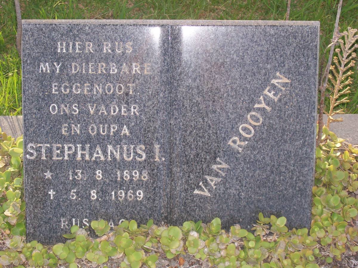 ROOYEN Stephanus I., van 1898-1969