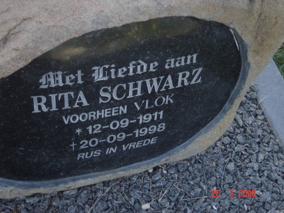 SCHWARZ Rita nee VLOK 1911-1998
