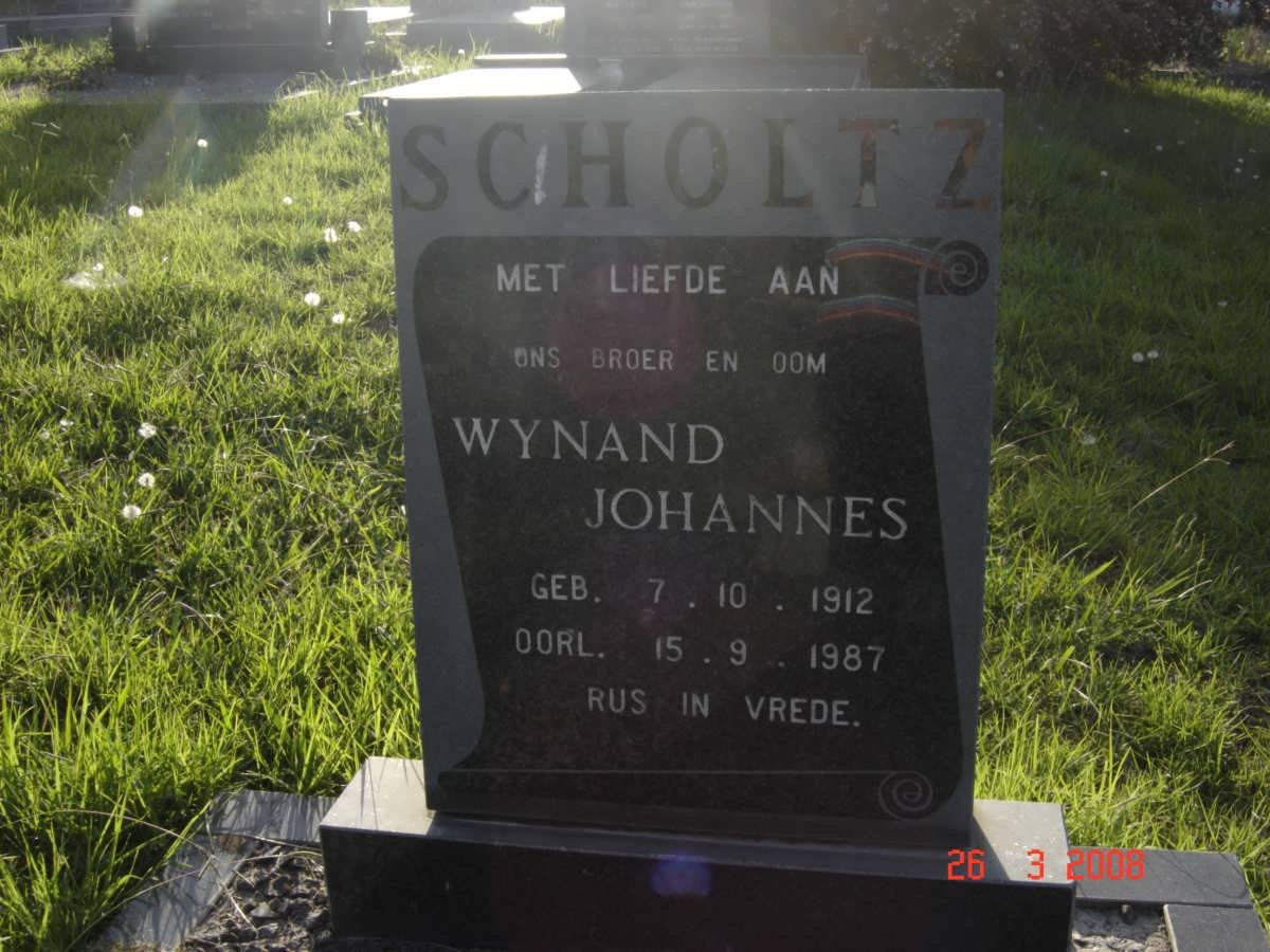 SCHOLTZ Wynand Johannes 1912-1987