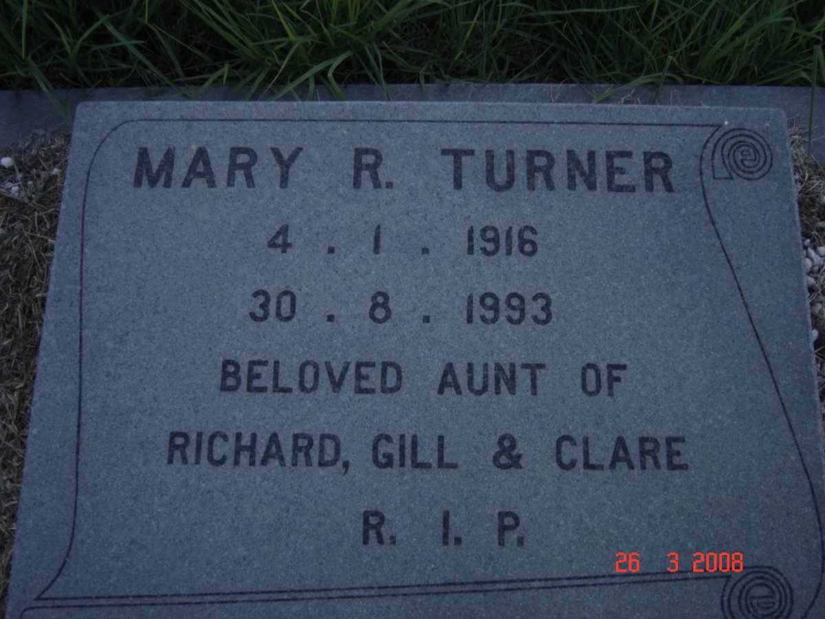 TURNER Mary R. 1916-1993