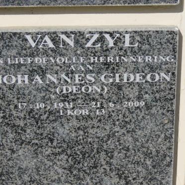 ZYL Johannes Gideon, van 1931-2009