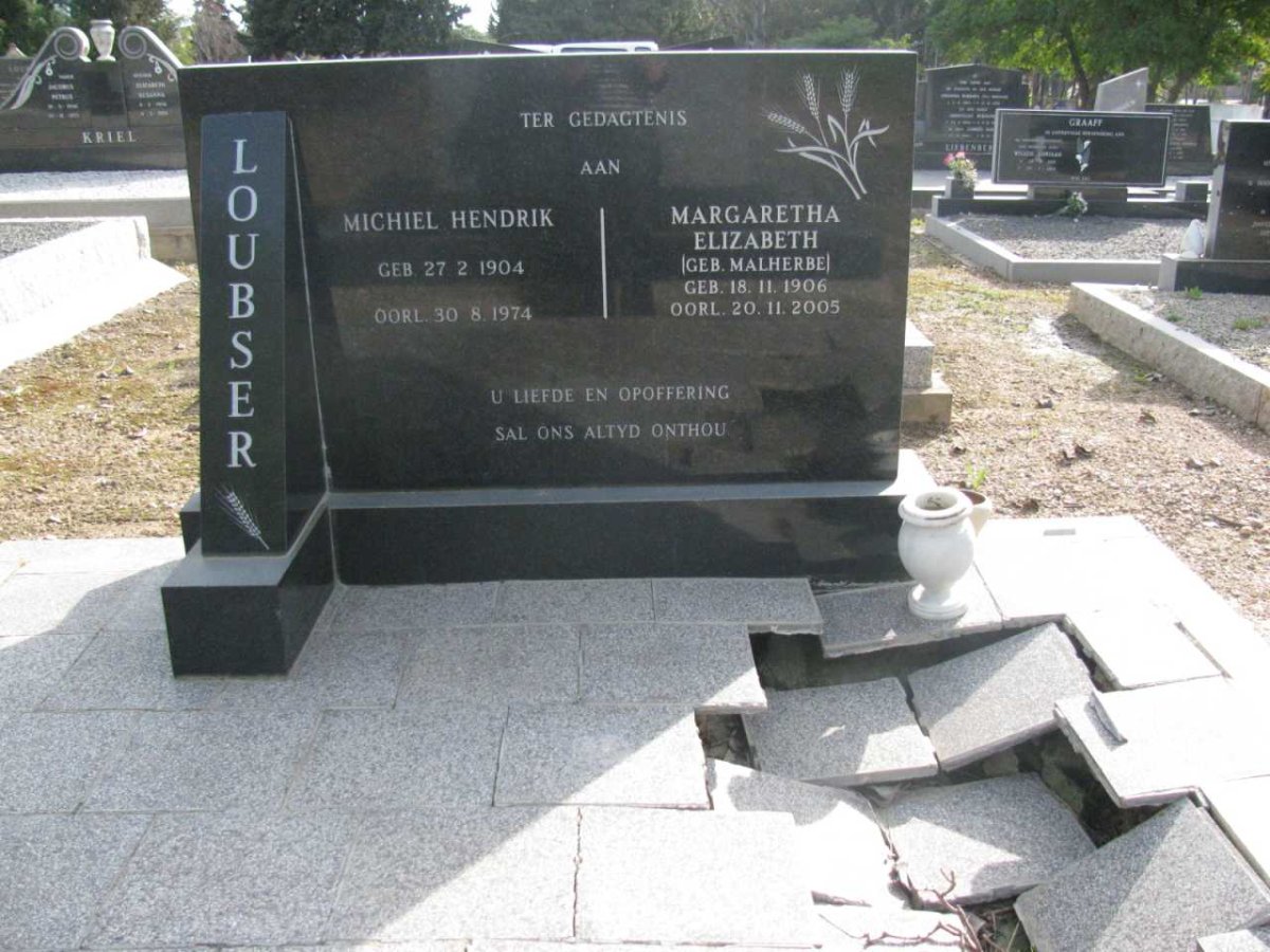 LOUBSER Michiel Hendrik 1904-1974 &amp; Margaretha Elizabeth MALHERBE 1906-2005