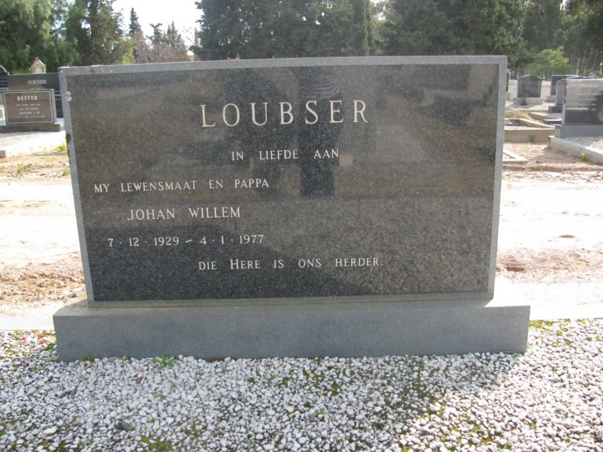 LOUBSER Johan Willem 1929-1977